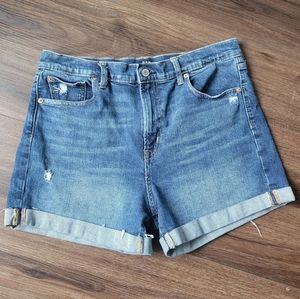 High Rise Jean Short Shorts